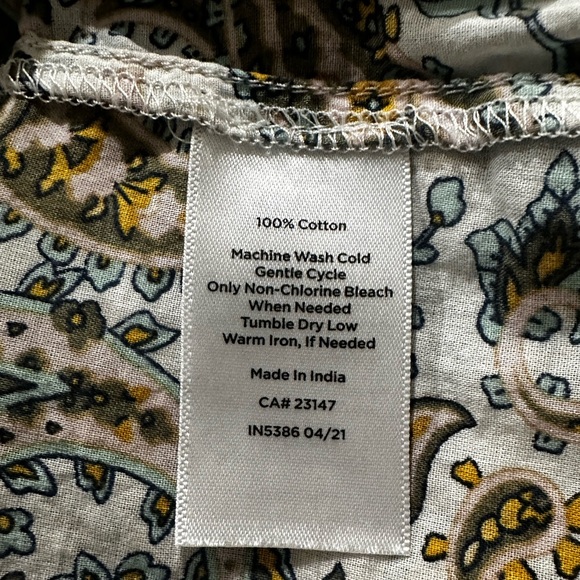 🌼Talbots COTTON POPOVER - ROCKING PAISLEY - Picture 4 of 4